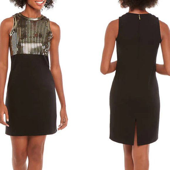 NEW!  Michael Kors Sequin Bodice mini Dress, Size XS - Picture 1 of 16